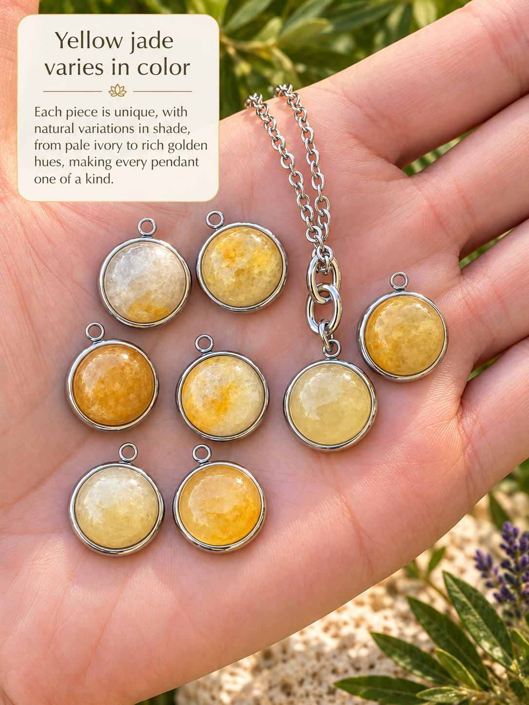 Stone Charm Pendant Necklace