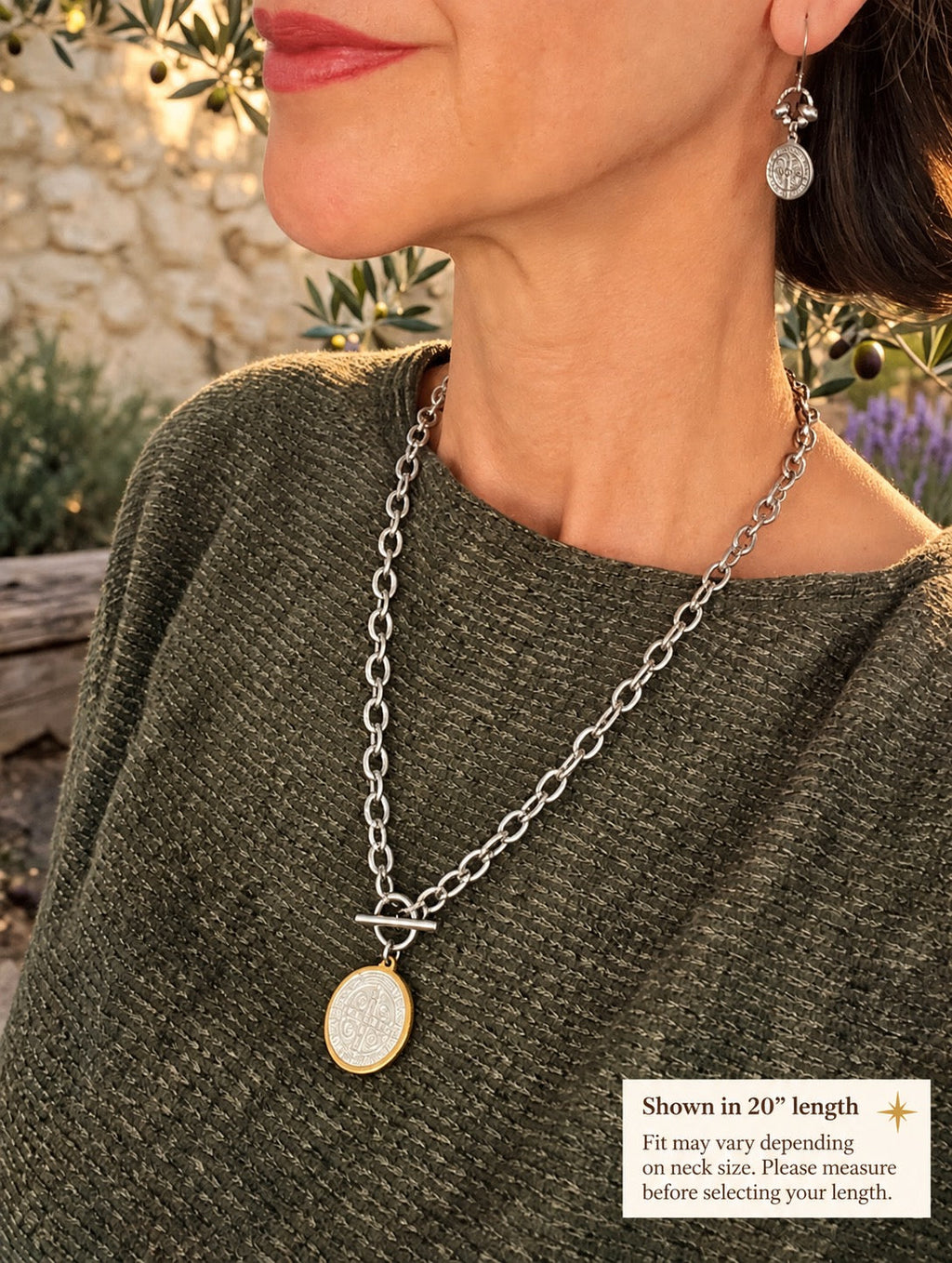 St. Benedict Toggle Necklace
