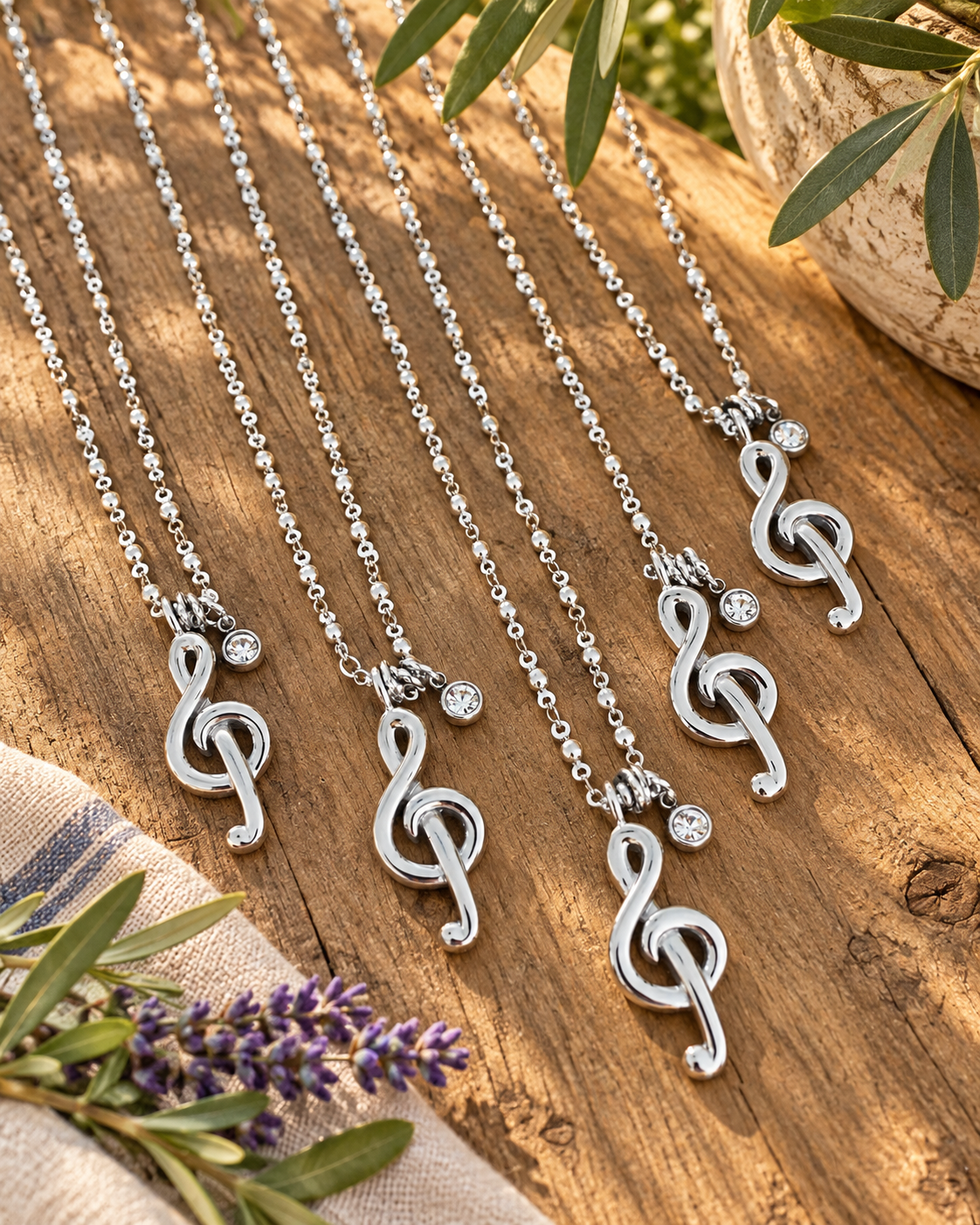 Musical Note Necklace | Treble Clef Pendant