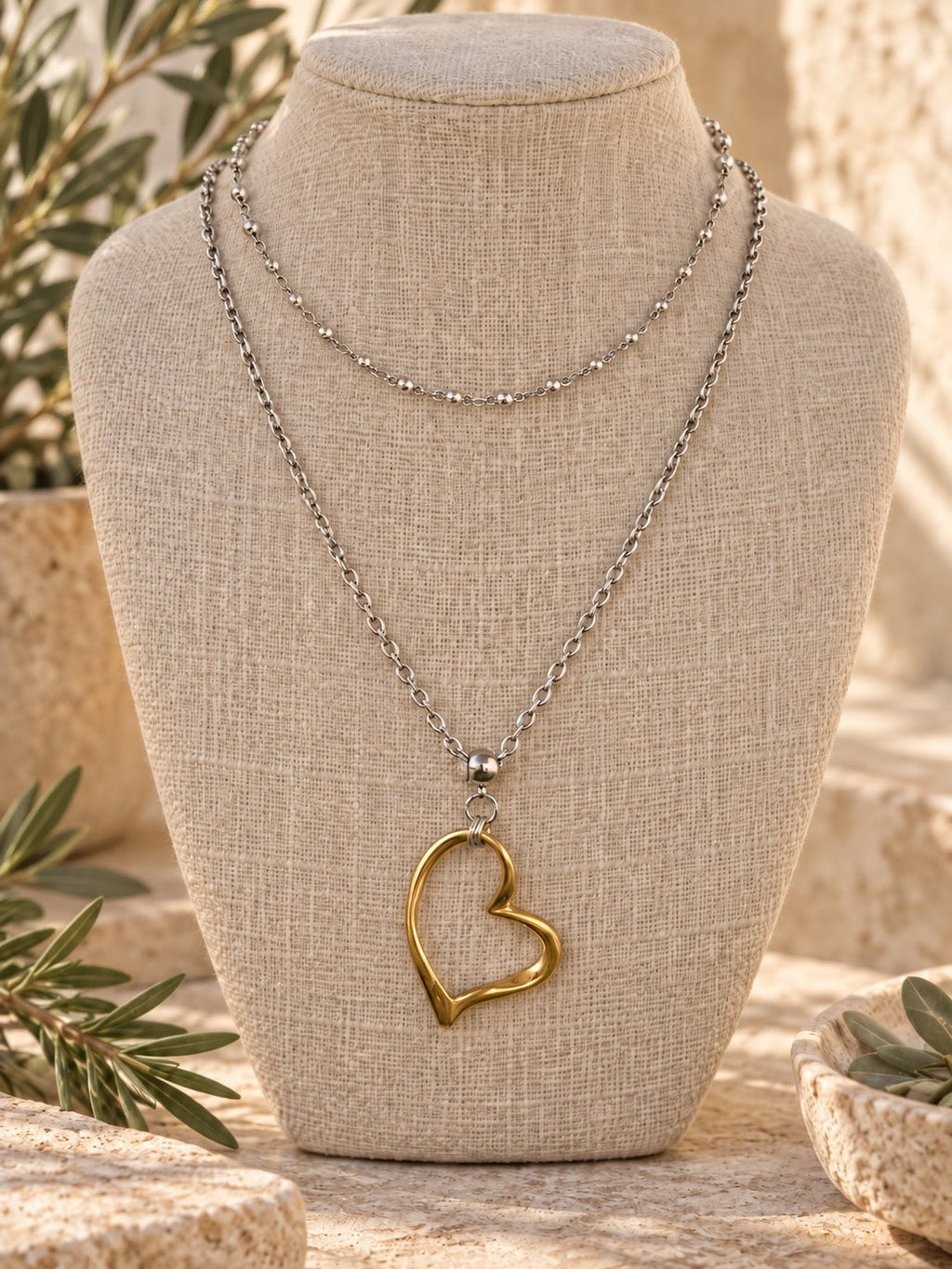 Whimsical Heart Pendant Necklace