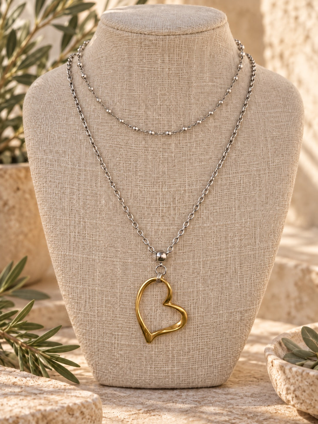 Whimsical Heart Pendant Necklace