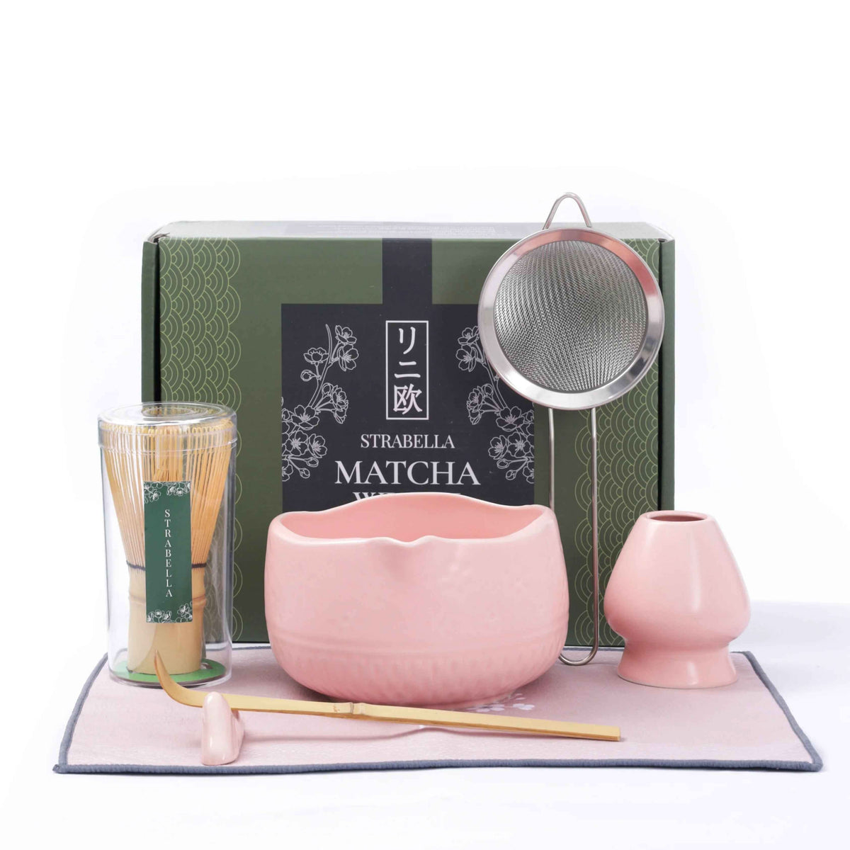 7-Piece Matcha Whisk & Ceramic Bowl Gift Set