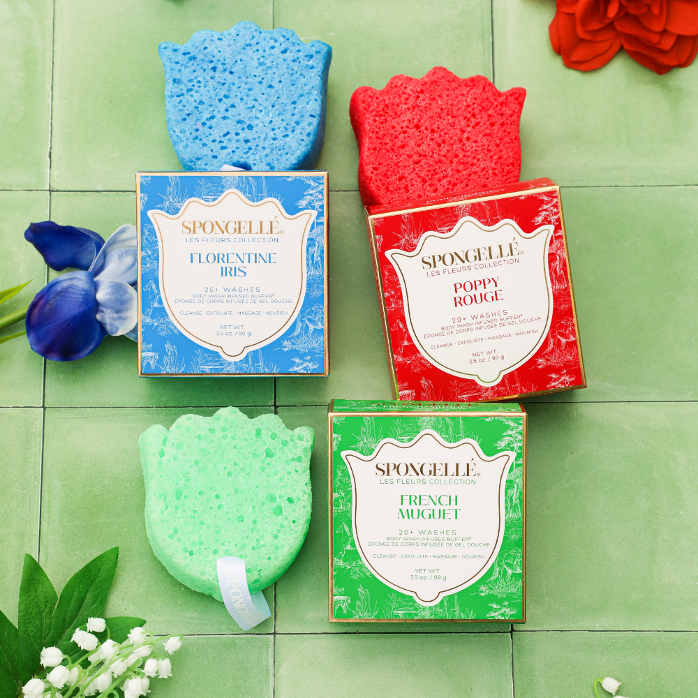 Les Fleurs Body Wash Buffers | 3-Piece Set 1