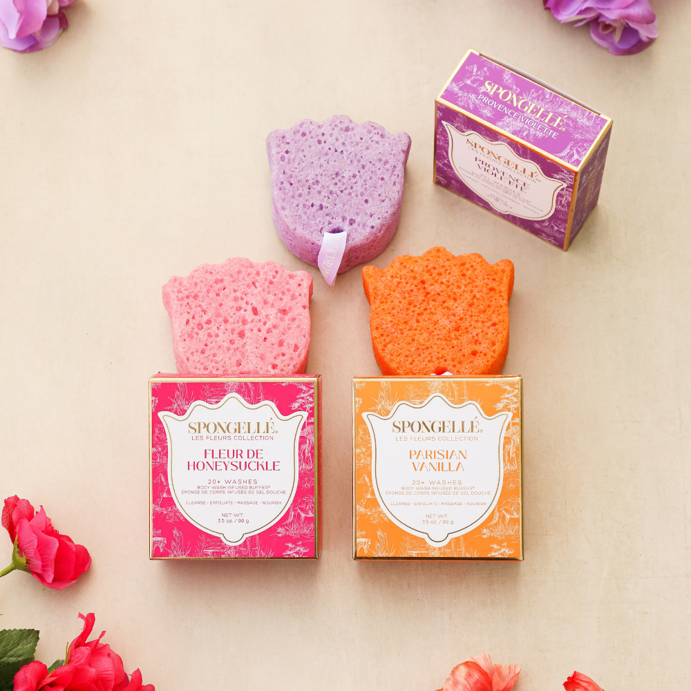 Les Fleurs Body Wash Buffers | 3-Piece Set 2