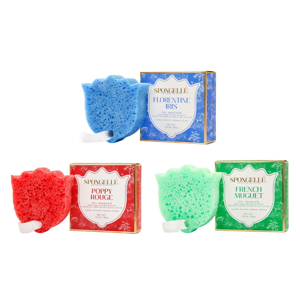 Les Fleurs Body Wash Buffers | 3-Piece Set 1