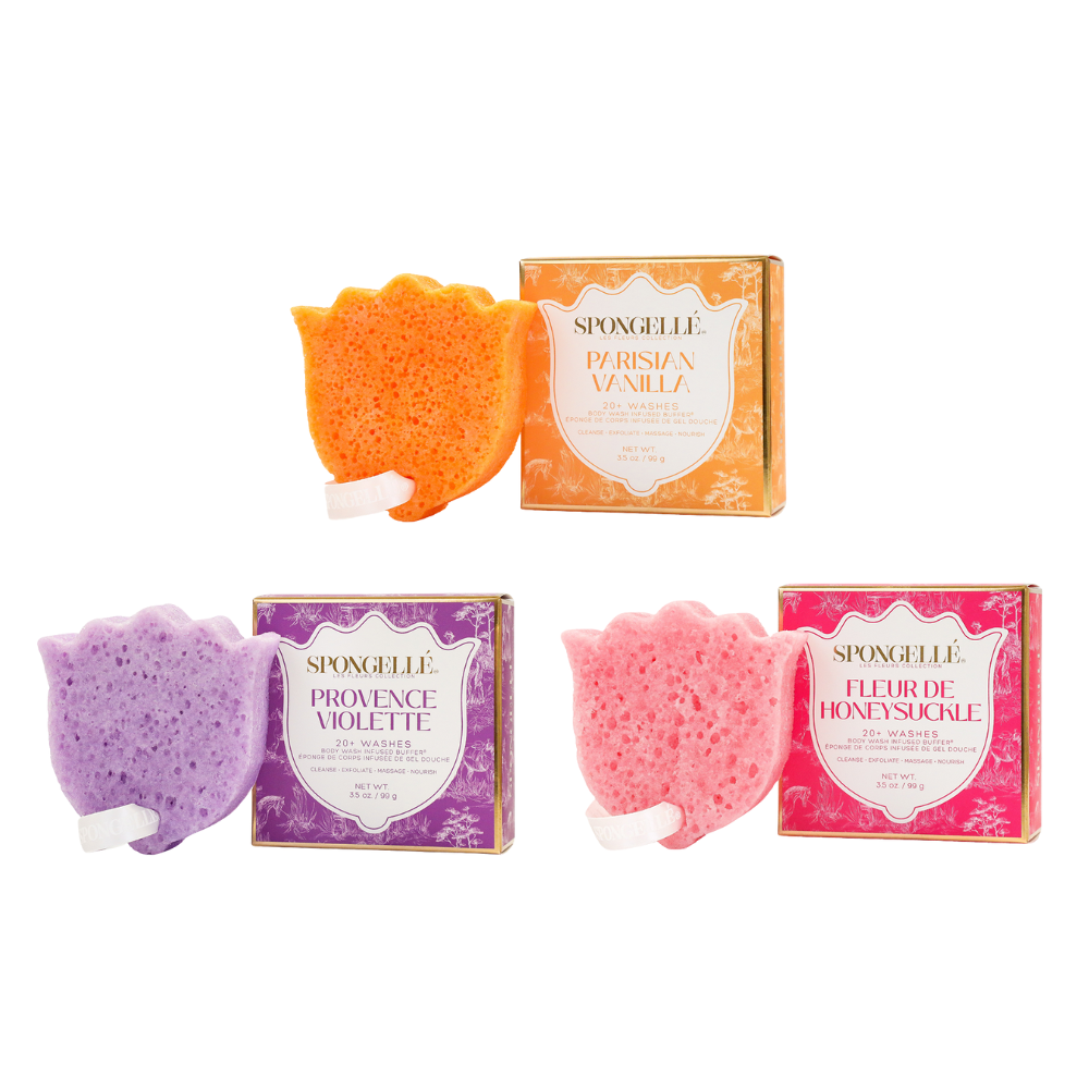 Les Fleurs Body Wash Buffers | 3-Piece Set 2