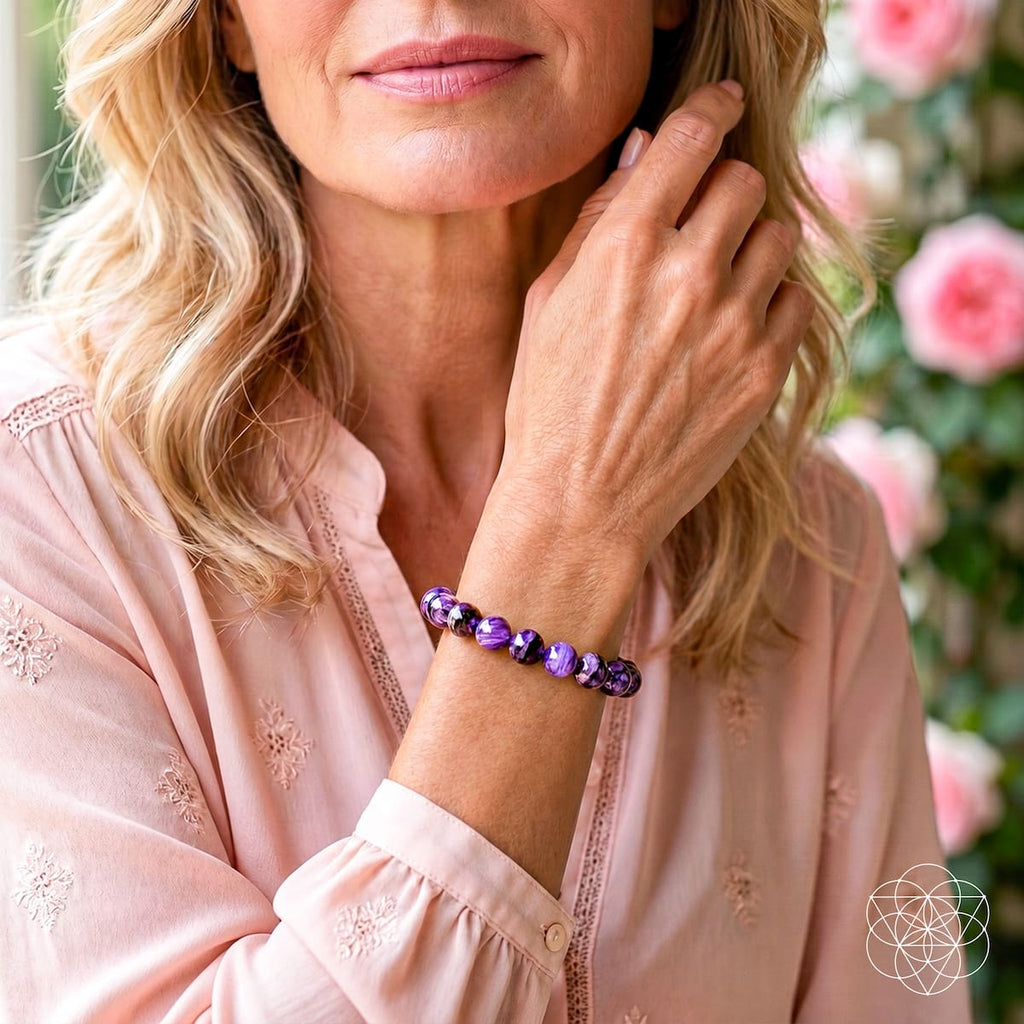 Unshakeable Intuition | Siberian Charoite Beaded Bracelet