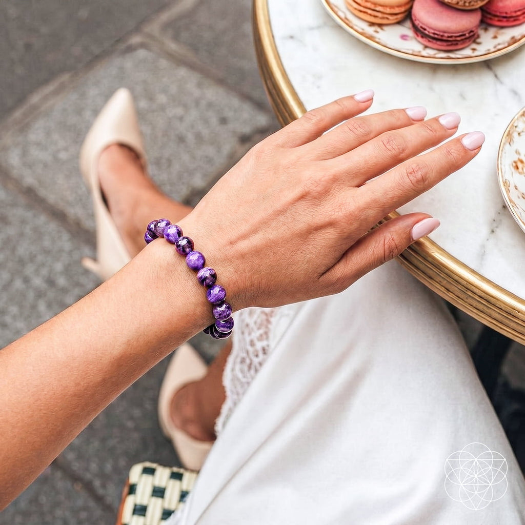 Unshakeable Intuition | Siberian Charoite Beaded Bracelet