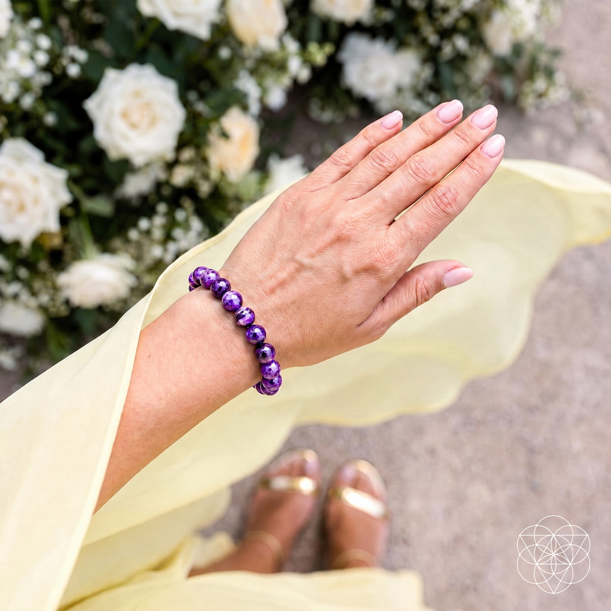 Unshakeable Intuition | Siberian Charoite Beaded Bracelet
