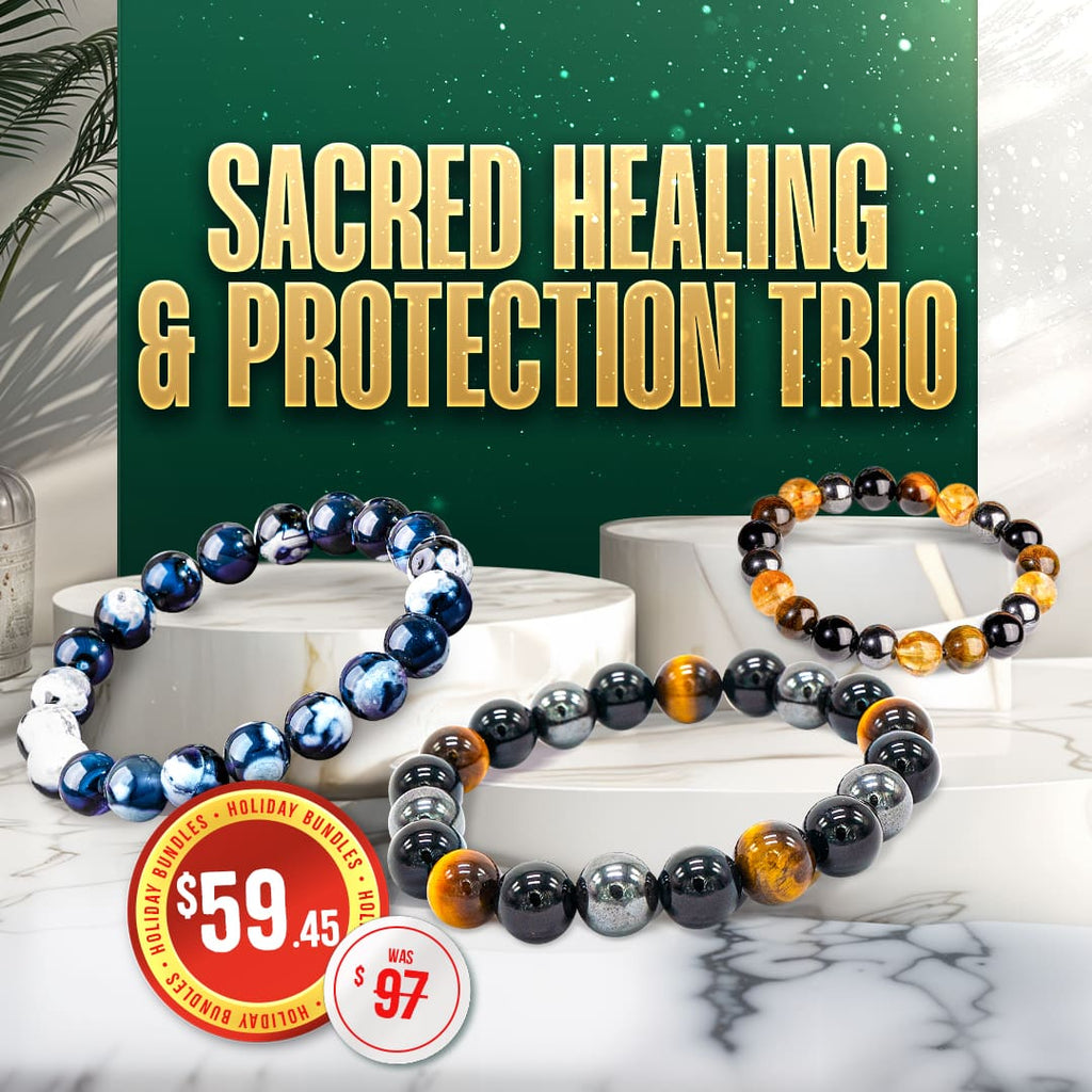 Sacred Crystal Bracelet Trio | Tiger’s Eye, Orca Agate & Citrine
