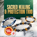 Sacred Crystal Bracelet Trio | Tiger’s Eye, Orca Agate & Citrine