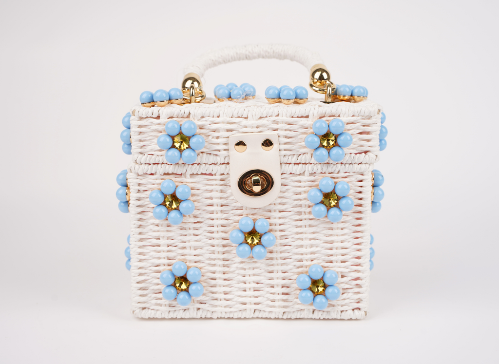 Sea Breeze Daisy Top-Handle Purse