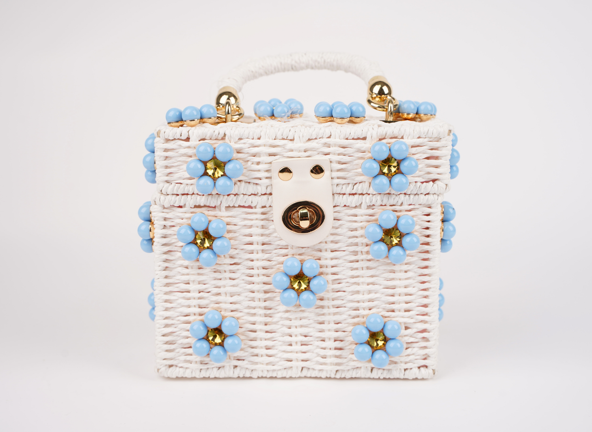 Sea Breeze Daisy Top-Handle Purse