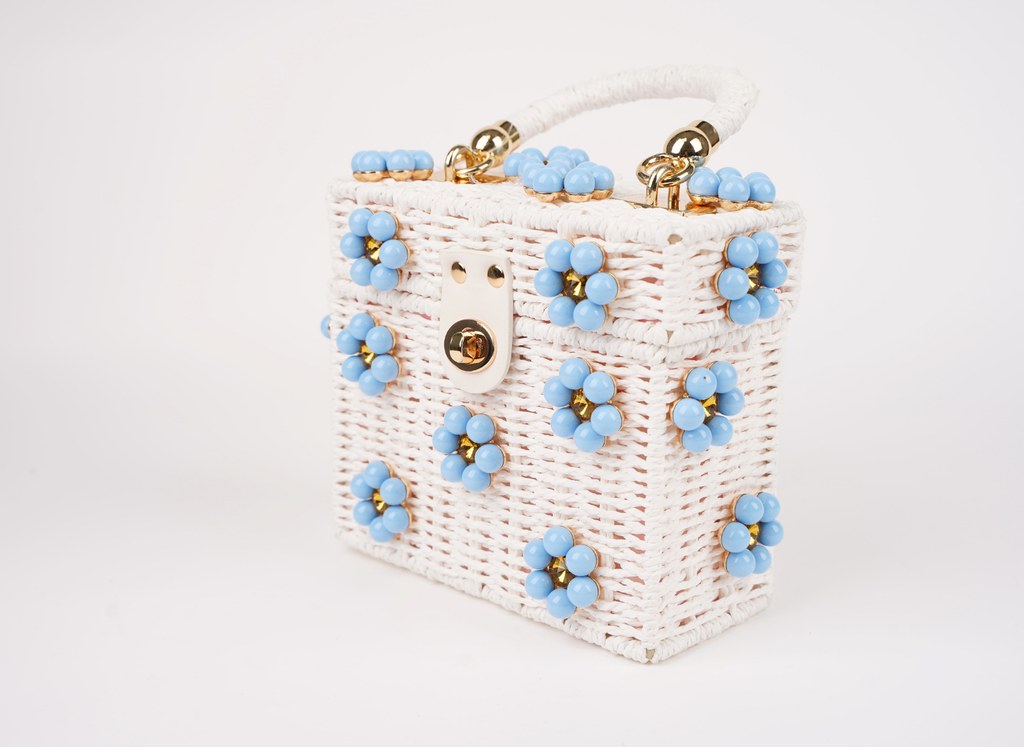 Sea Breeze Daisy Top-Handle Purse