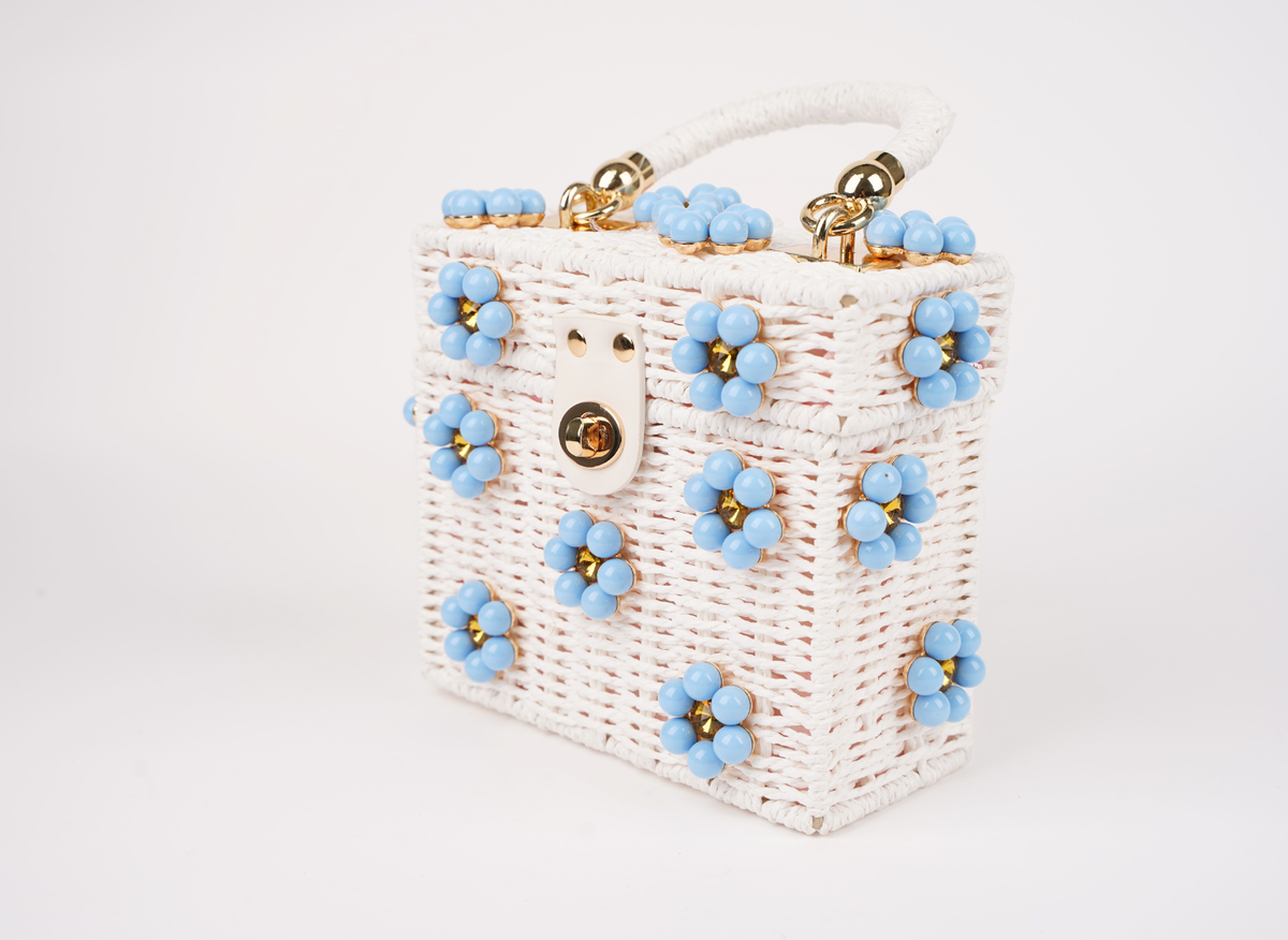 Sea Breeze Daisy Top-Handle Purse