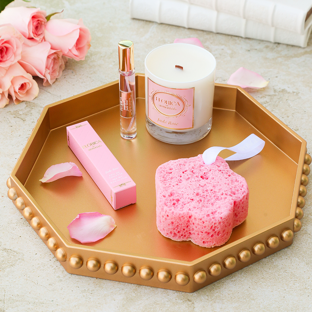 Awakening Jude Rose Body Buffer, Perfume & Candle Gift Set