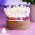 Find My Peace | Clear Quartz & Pink Tourmaline Crystal Lamp