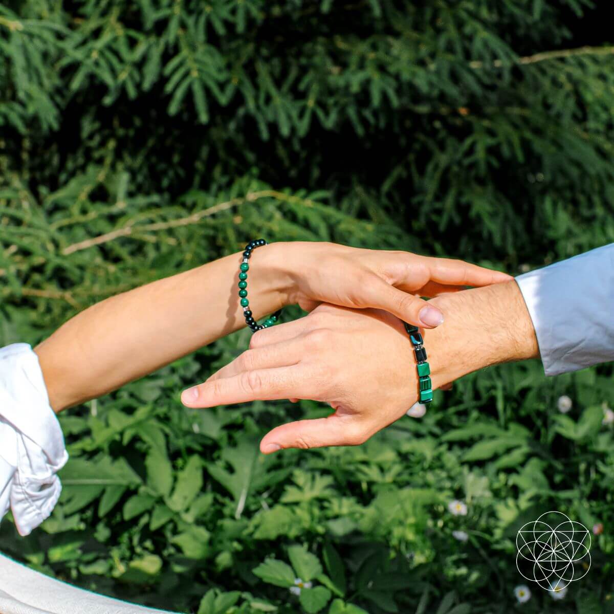 Fortress of Heart & Mind | Malachite & Black Onyx Bracelet Set