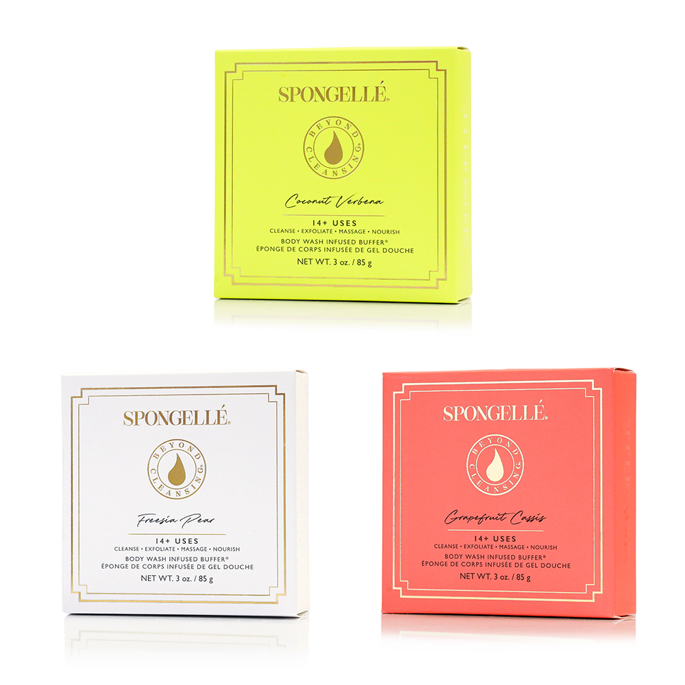 Fruity Body Wash Buffers | 3-Piece Boxed Set