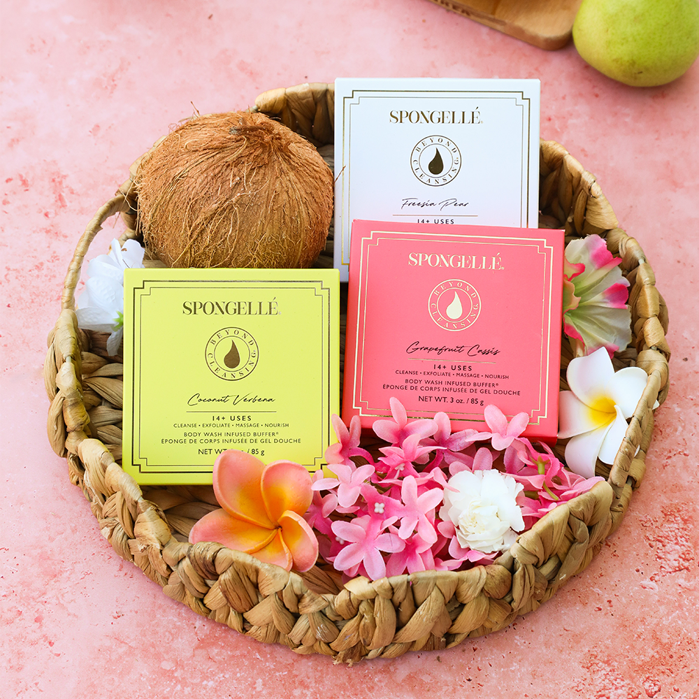 Fruity Body Wash Buffers | 3-Piece Boxed Set