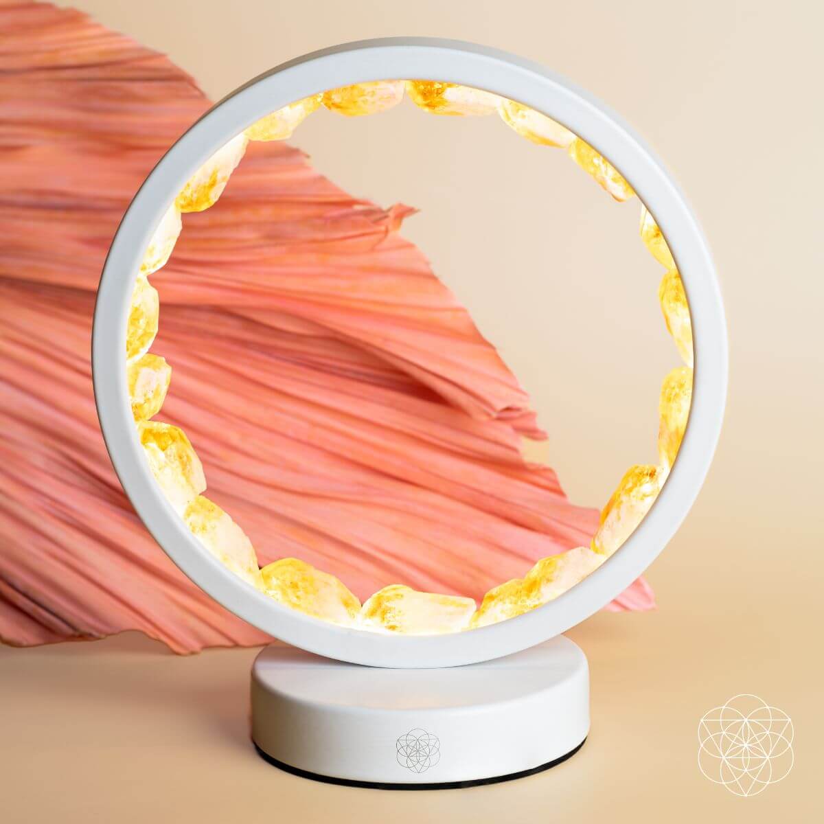 Infinite Abundance | Citrine Crystal Halo Lamp