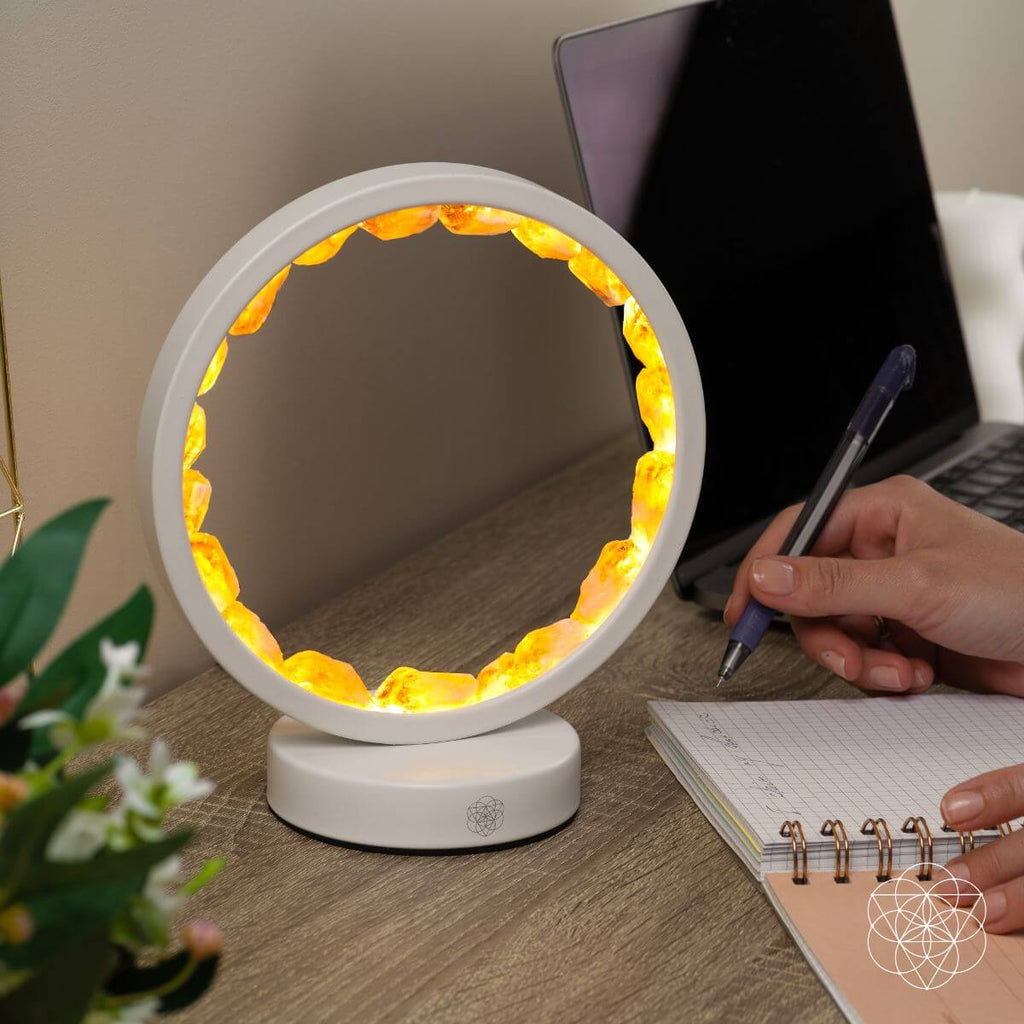 Infinite Abundance | Citrine Crystal Halo Lamp