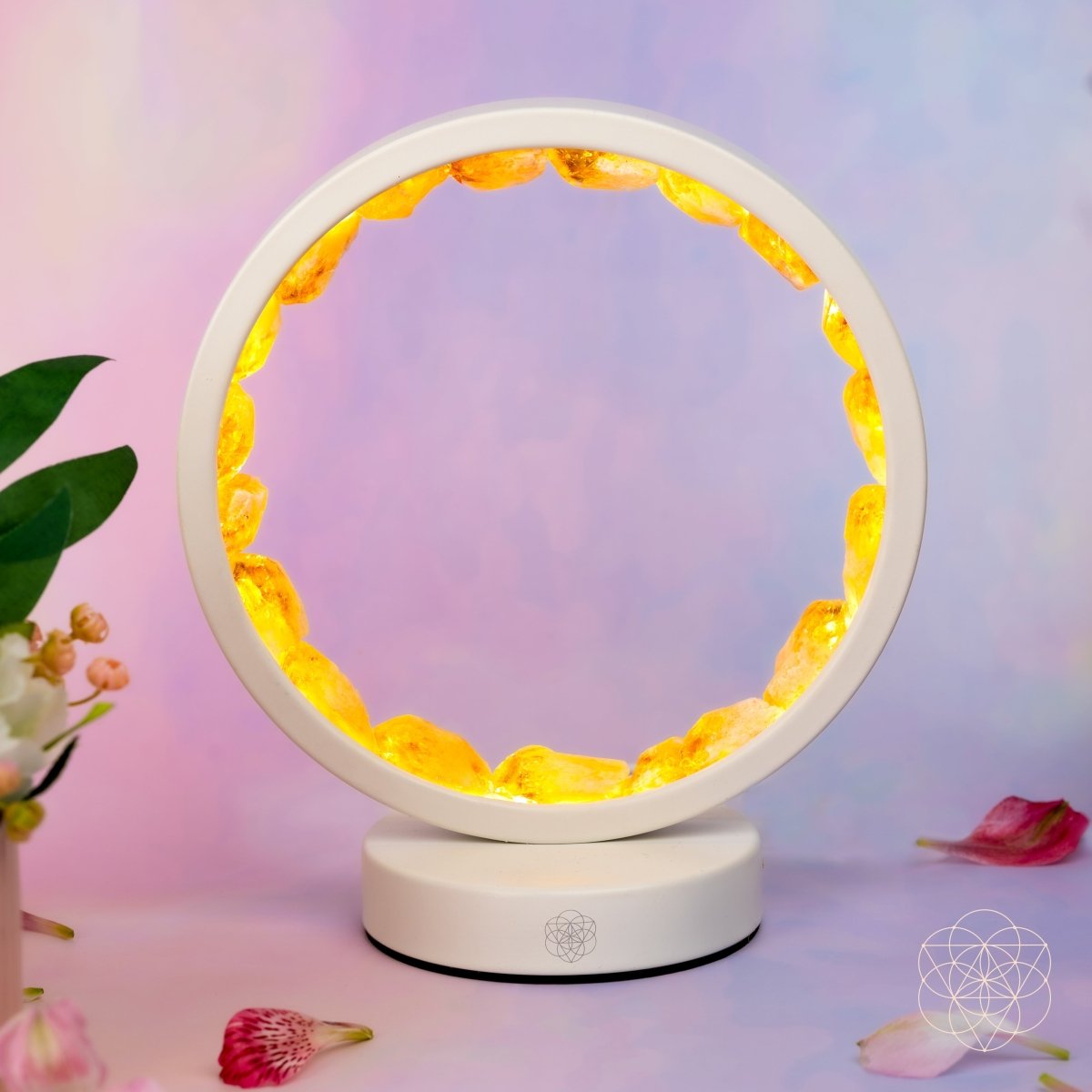 Infinite Abundance | Citrine Crystal Halo Lamp