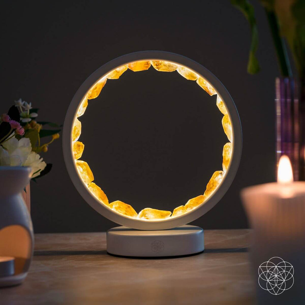 Infinite Abundance | Citrine Crystal Halo Lamp