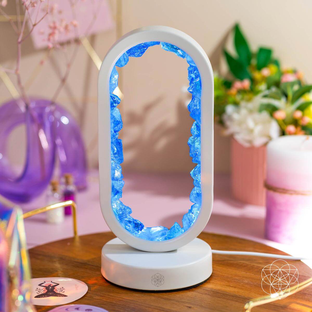 Manifest Success | Blue Aura Quartz Lamp with Remote