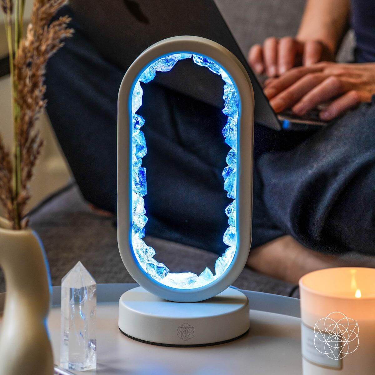 Manifest Success | Blue Aura Quartz Lamp with Remote