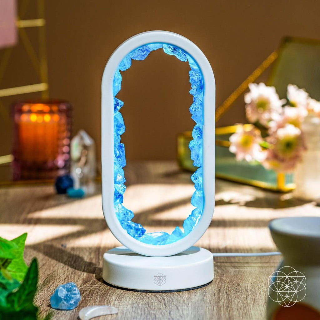 Manifest Success | Blue Aura Quartz Lamp with Remote