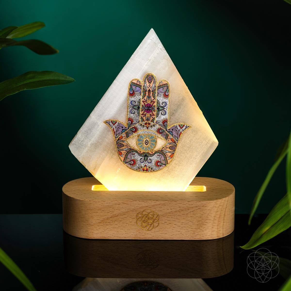 My Aura Spa | Selenite Hand-Design Mood Lamp
