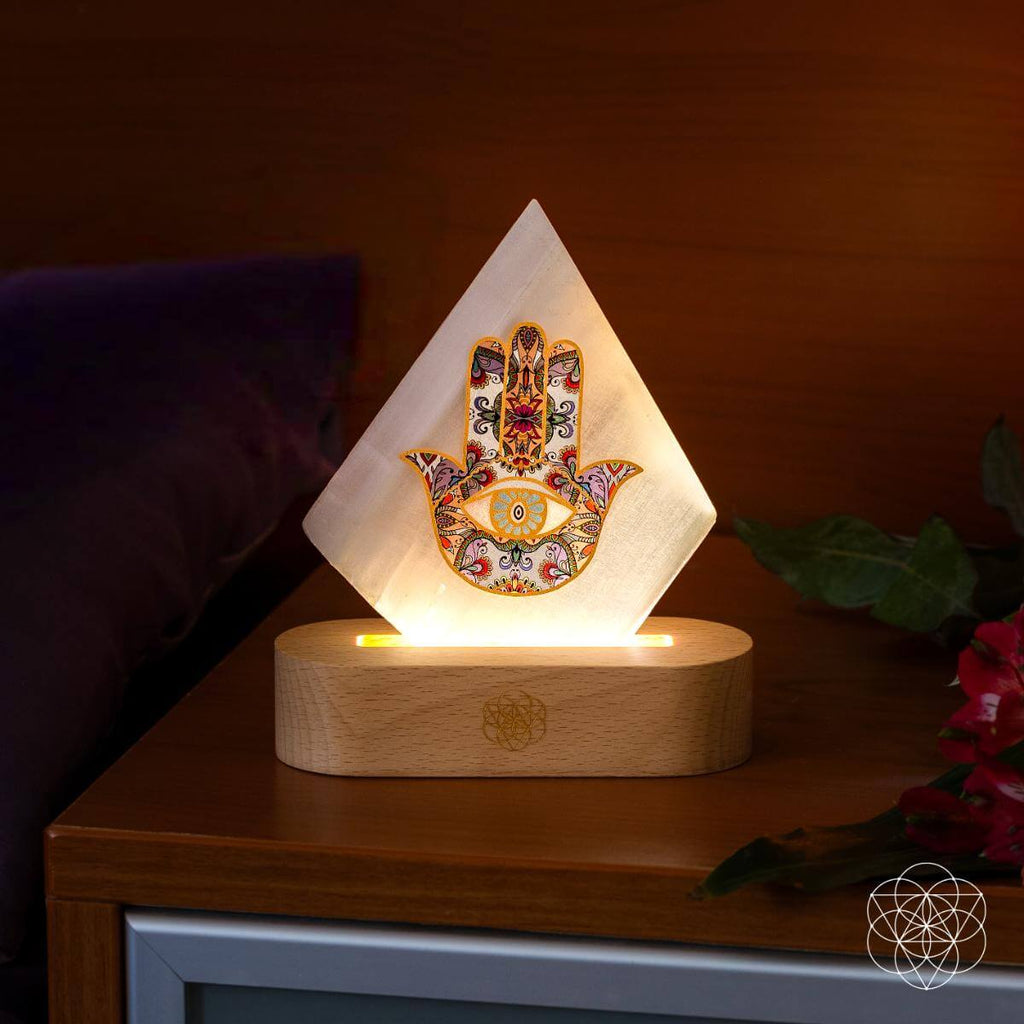 My Aura Spa | Selenite Hand-Design Mood Lamp