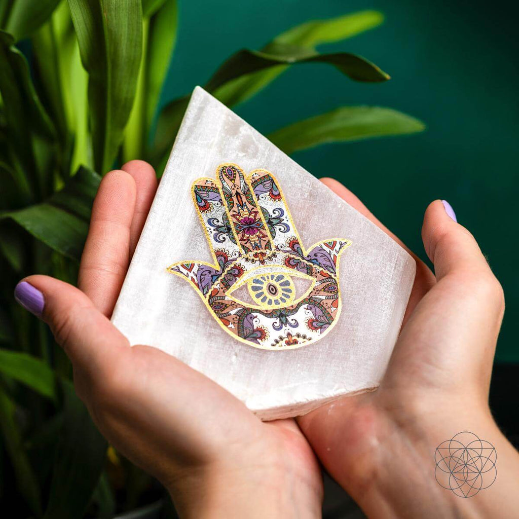 My Aura Spa | Selenite Hand-Design Mood Lamp