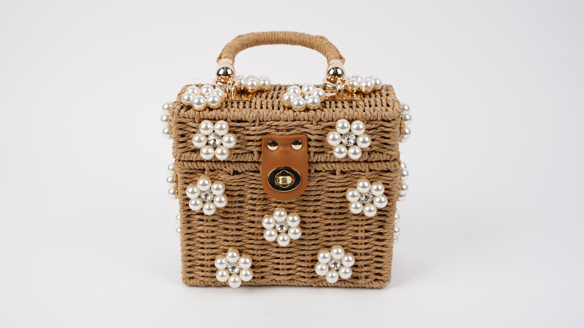 Pearl Endless Summer Daisy Top-Handle Purse