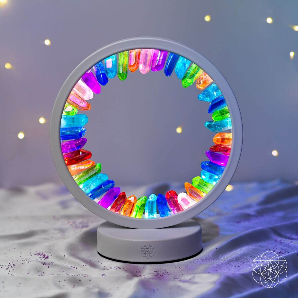 Rainbow After the Storm | Aura Quartz Halo Lamp