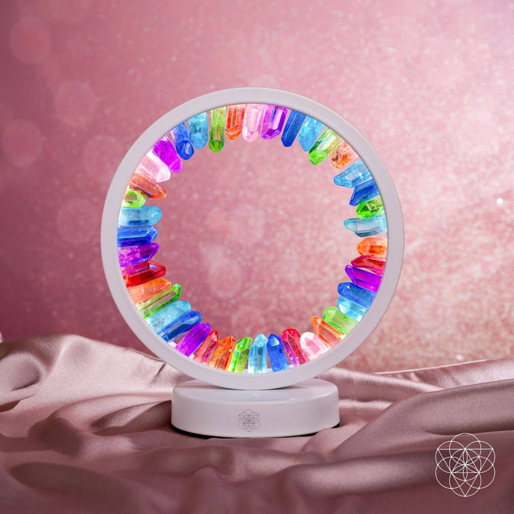 Rainbow After the Storm | Aura Quartz Halo Lamp
