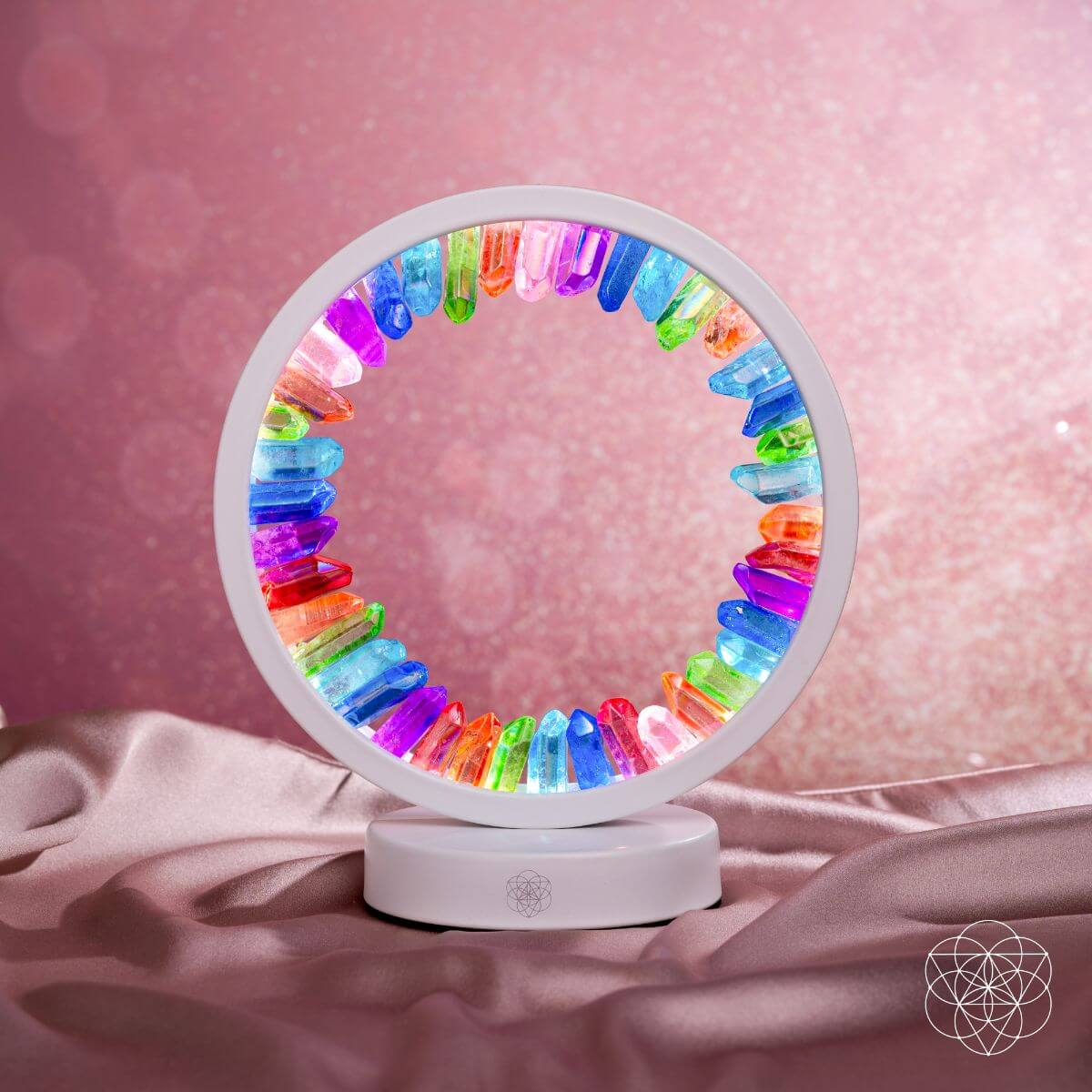 Rainbow After the Storm | Aura Quartz Halo Lamp