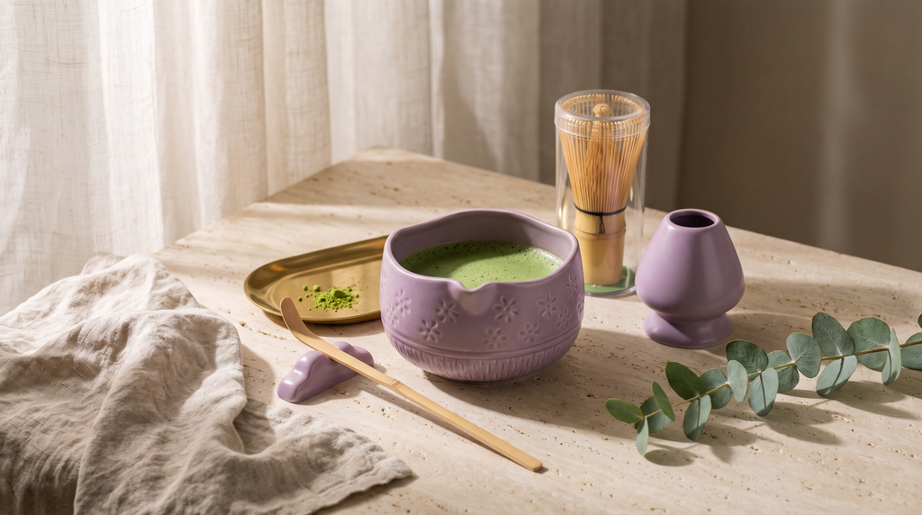 7-Piece Matcha Whisk & Ceramic Bowl Gift Set