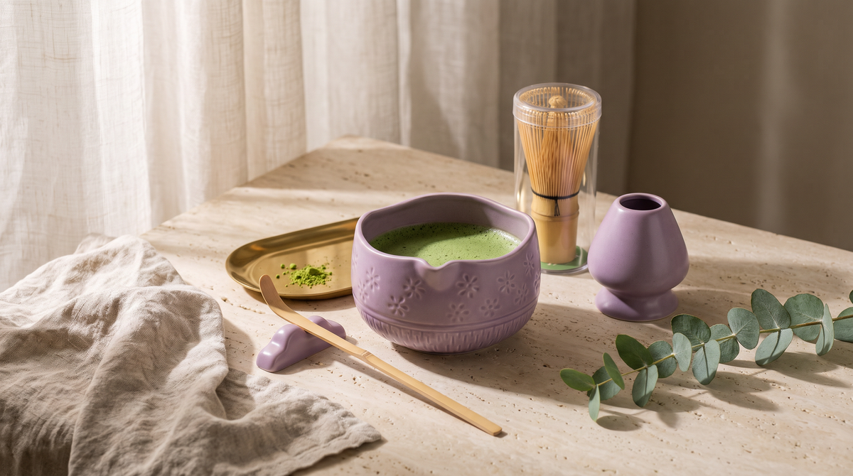 7-Piece Matcha Whisk & Ceramic Bowl Gift Set