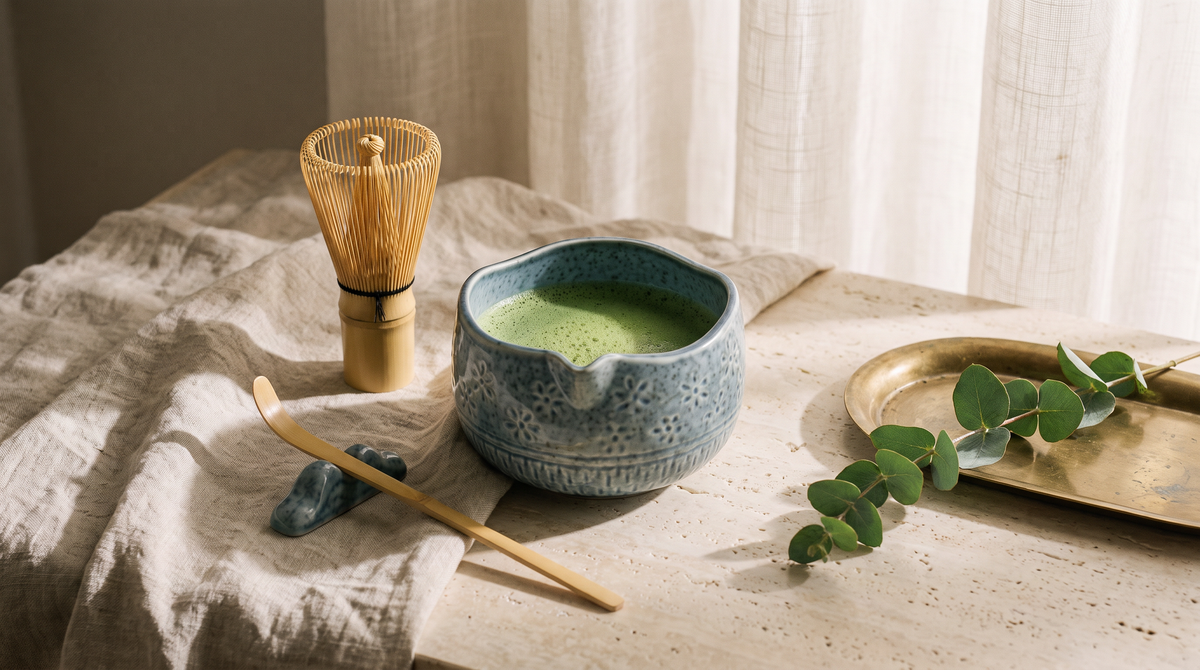 7-Piece Matcha Whisk & Ceramic Bowl Gift Set