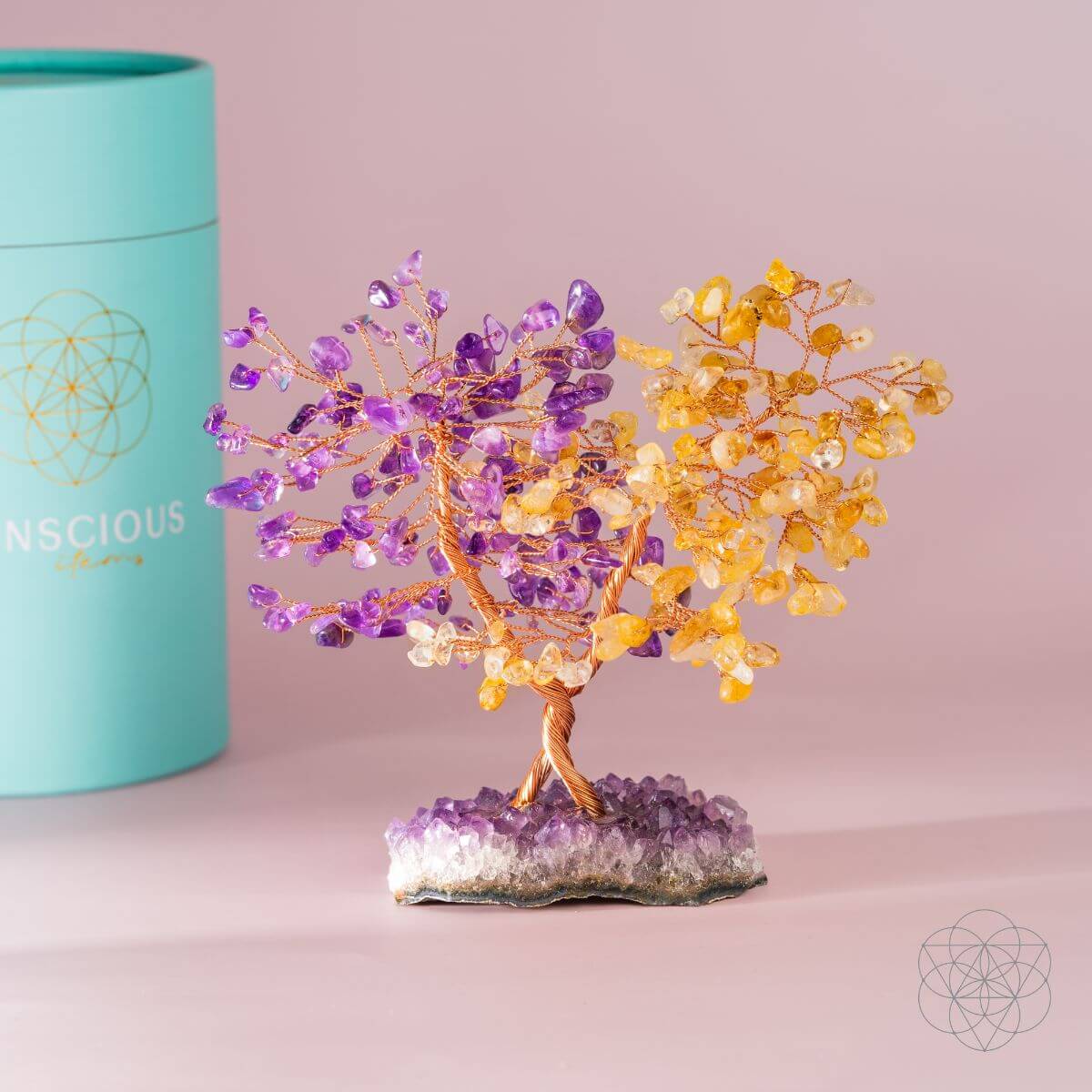 Supreme Abundance Amethyst & Citrine Crystal Tree