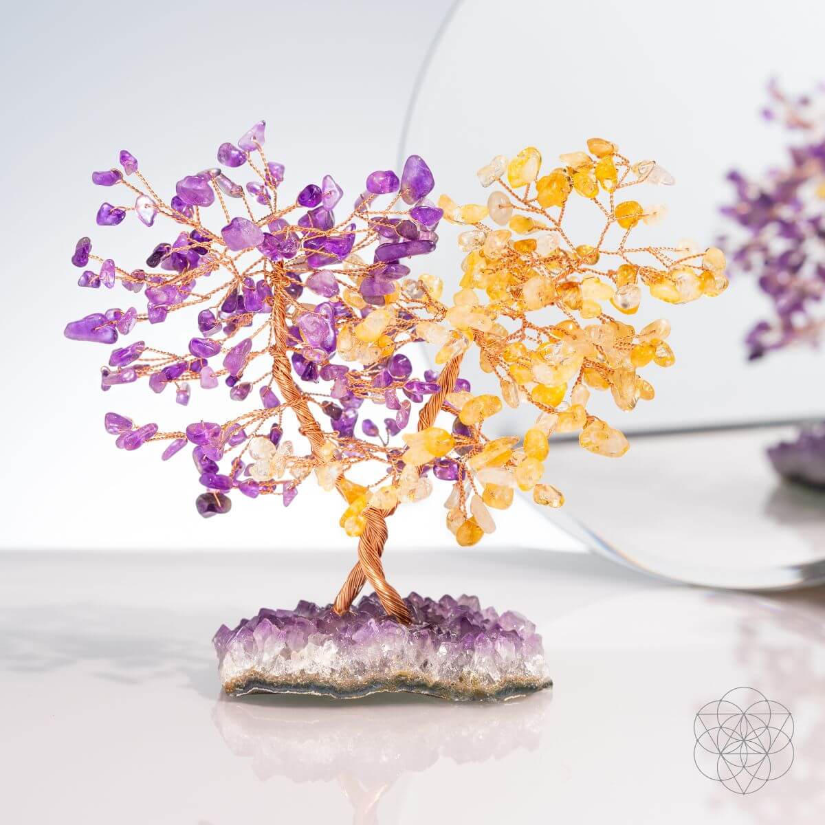 Supreme Abundance Amethyst & Citrine Crystal Tree