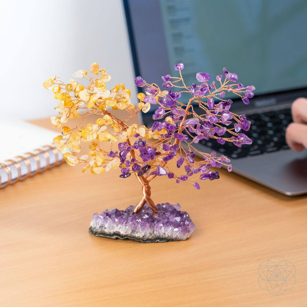 Supreme Abundance Amethyst & Citrine Crystal Tree