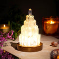 Clear Quartz Crystal Tower Lamp | 30 Light Modes