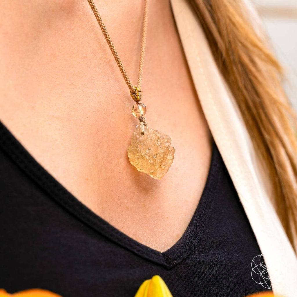 The Destiny Relic | Libyan Desert Glass Pendant Necklace