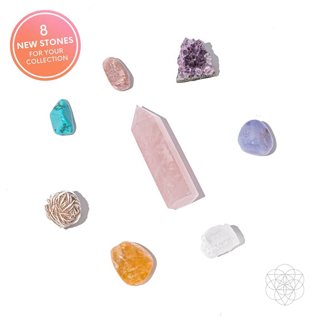 Crystal Garden Accent Lamp | Rose Quartz & Turquoise